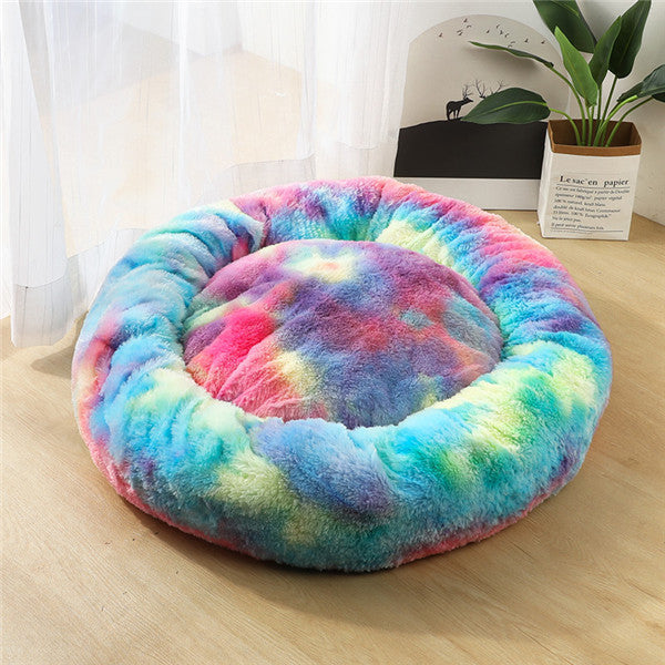 CozyPaws™ Plush Bed – Round Nest for Cats & Small Dogs