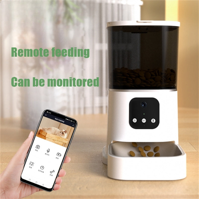 Smart Automatic Pet Feeder with WiFi, Voice & Camera Options – 6L Capacity