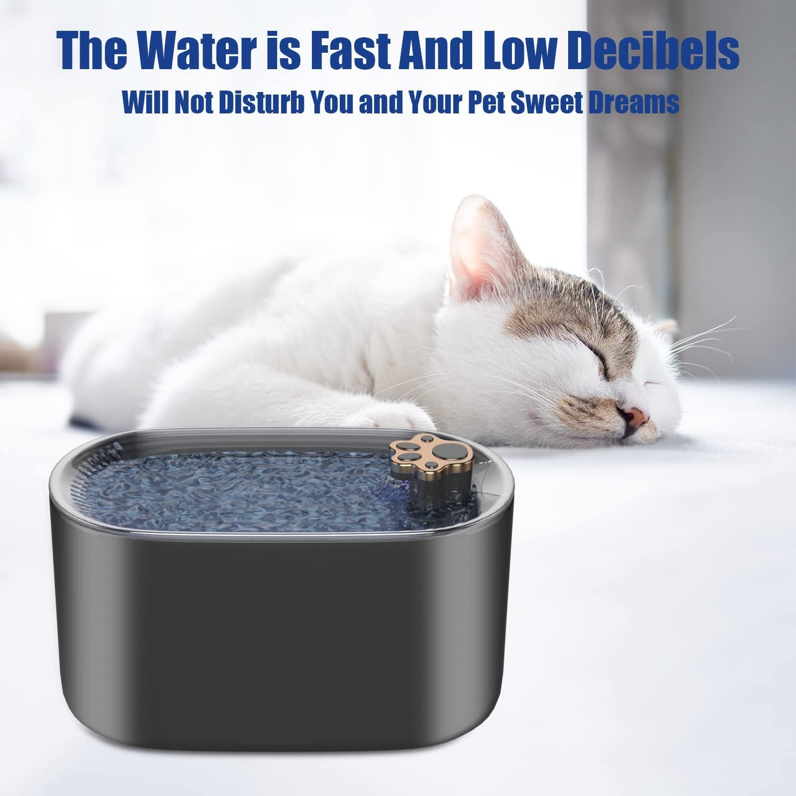 AquaFlow™ 3L Pet Water Fountain – Ultra-Quiet, LED Indicator & Triple Filtration